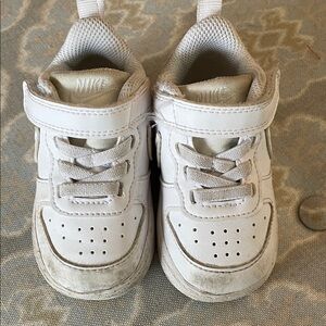 Nike Kids White and Gray Sneakers